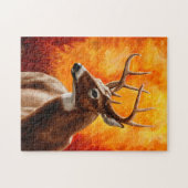Whitetail Deer Trophy Buck Head Puzzle (Horizontal)