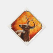 Whitetail Deer Trophy Buck Head Serviette (Ecke)