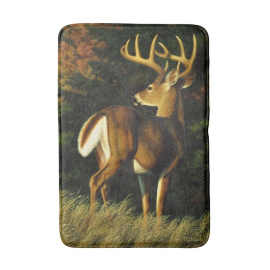 Whitetail Deer Trophy Buck Jagd Badematte (Vorderseite Vertikal)