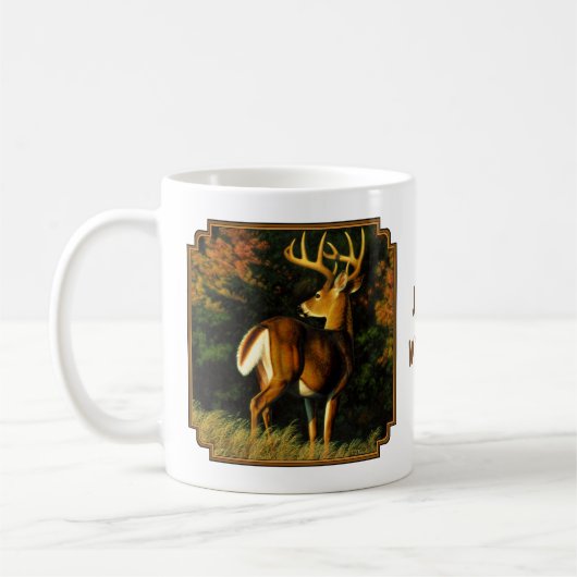 Whitetail Deer Trophy Buck Jagd Kaffeetasse (Links)