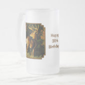Whitetail Deer Trophy Buck Jagd Mattglas Bierglas (Vorderseite Links)