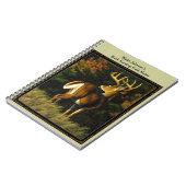 Whitetail Deer Trophy Buck Jagd Notizblock (Linke Seite)