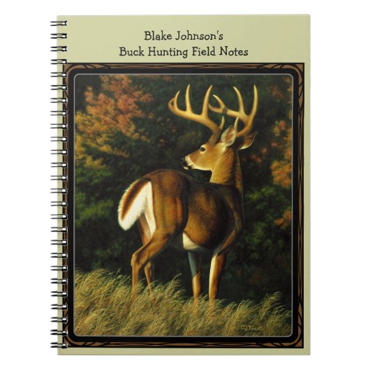 Whitetail Deer Trophy Buck Jagd Notizblock (Vorderseite)