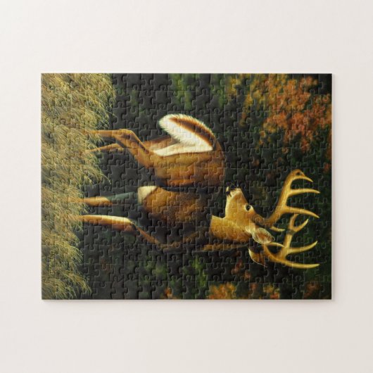 Whitetail Deer Trophy Buck Jagd Puzzle (Horizontal)