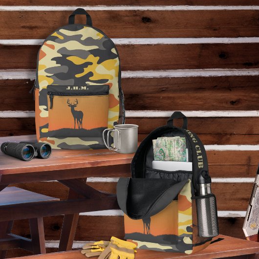 Whitetail Deer und Camouflage Bedruckter Rucksack