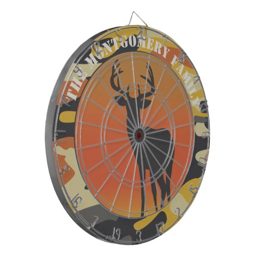 Whitetail Deer und Camouflage Dartscheibe (Vorderseite Links)