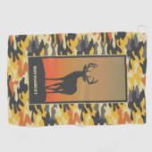 Whitetail Deer und Camouflage Golfhandtuch (Horizontal)