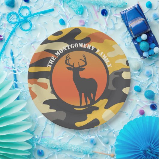 Whitetail Deer und Camouflage Pappteller (Party)