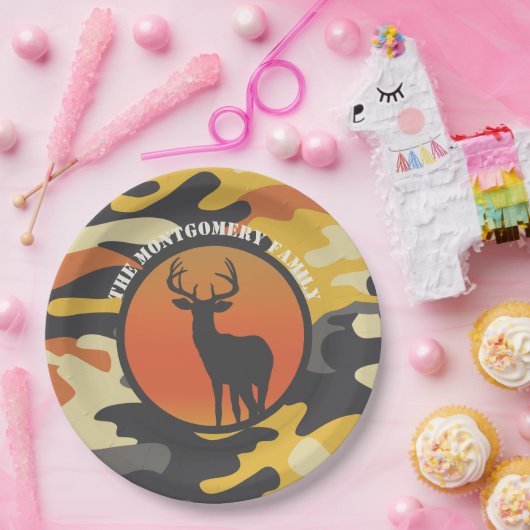 Whitetail Deer und Camouflage Pappteller (Party)