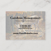 Whitetail Deer und Fawn Autumn Visitenkarte (Rückseite)