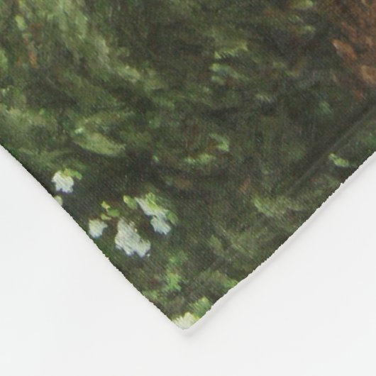 Whitetail Deer und Wasserfall Fleecedecke (Ecke)