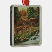 Whitetail Deer und Wasserfall Ornament Aus Metall (Rechts)