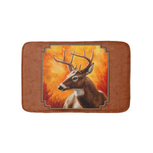 Whitetail Dei Herbst Reddish Brown Badematte