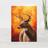 Whitetail Dei Herbst Reddish Brown Karte (Vorderseite)