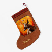Whitetail Dei Herbst Reddish Brown Kleiner Weihnachtsstrumpf (Rückseite (Hängend))