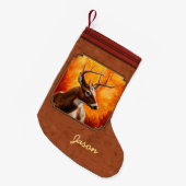 Whitetail Dei Herbst Reddish Brown Kleiner Weihnachtsstrumpf (Vorderansicht (hängend))