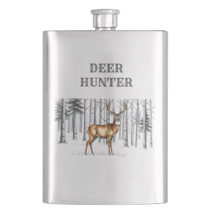 Whitetail Dei im Forest Hunter Flask Flachmann