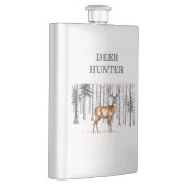 Whitetail Dei im Forest Hunter Flask Flachmann (Rechts)