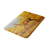 Whitetail Dei im Herbst Aspen Forest Badematte (Schrägansicht)