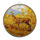 Whitetail Dei im Herbst Aspen Forest Dartscheibe (vorne)