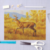 Whitetail Dei im Herbst Aspen Forest Seidenpapier (Handwerk)