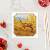 Whitetail Dei im Herbst Aspen Forest Serviette (Beispiel)