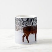 Whitetail Dei im Winter Schneekaffee Tasse (Mittel)