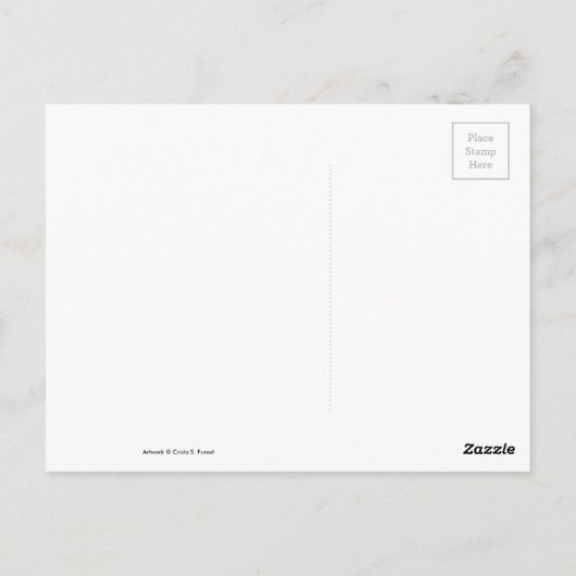 Whitetail Doe and Fawn Drinks aus einem Stream Postkarte (Rückseite)