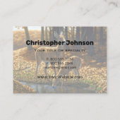 Whitetail Doe and Fawn Drinks aus einem Stream Visitenkarte (Rückseite)