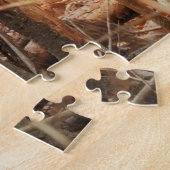 Whitetail Doe und ihr Vater im Herbstwald Puzzle (Seite)