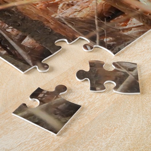 Whitetail Doe und ihr Vater im Herbstwald Puzzle (Seite)