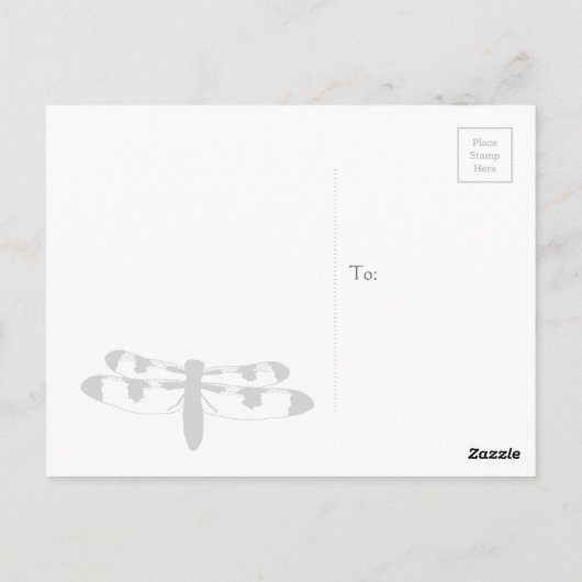 Whitetail Dragonfly Postcard Postkarte (Rückseite)