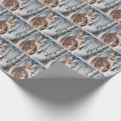 Whitetail Fawn in einem Winterwald Geschenkpapier (Ecke)