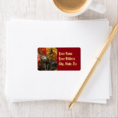 Whitetail im Herbst Adressaufkleber (Insitu)