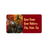 Whitetail im Herbst Adressaufkleber (Vorne)