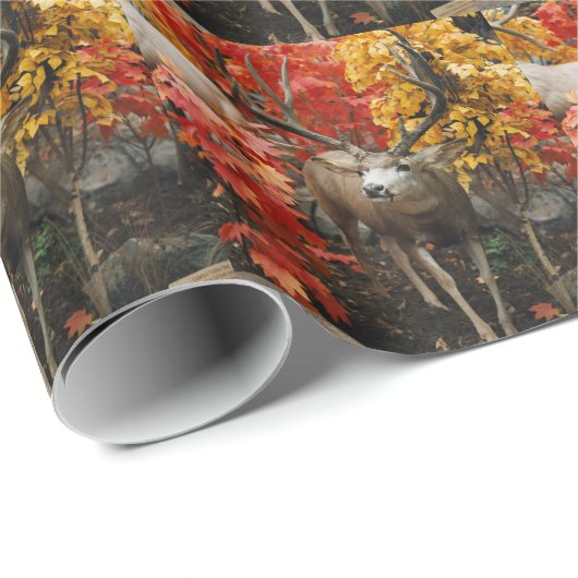 Whitetail im Herbst Geschenkpapier (Rolleneckpunkt)