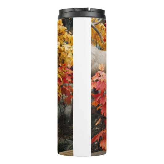 Whitetail im Herbst Thermosbecher (Rückseite)