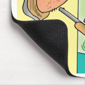 Whitetail-Rotwild-Jäger-Cartoon Mousepad (Ecke)