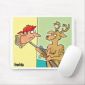 Whitetail-Rotwild-Jäger-Cartoon Mousepad (Mit Mouse)