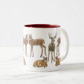 Whitetail-Rotwild-Tasse Zweifarbige Tasse (VorderseiteRechts)