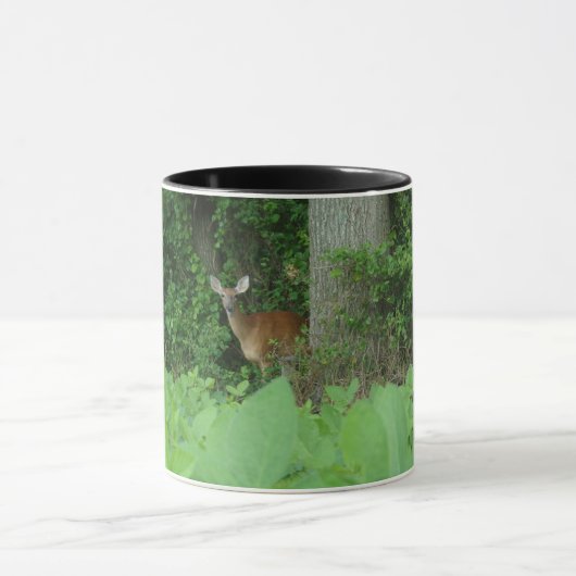 Whitetail-Rotwild zwei tonten Kaffee-Tasse Tasse (Zentrum)