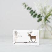 Whitetail Trophy Deer Visitenkarte (Stehend Vorderseite)