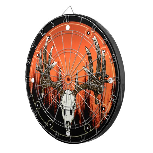Whitetailschädel Dartscheibe (Vorderseite rechts)