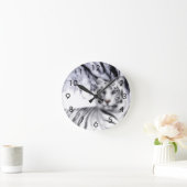 WhiteTiger Runde Wanduhr (Zuhause)