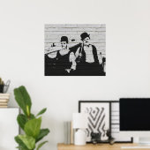 Whitewall Graffiti Laurel Hardy Poster (Heimbüro)