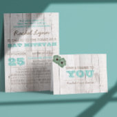 Whitewash Aquamarin Bat Mitzvah Danke Anmerkung