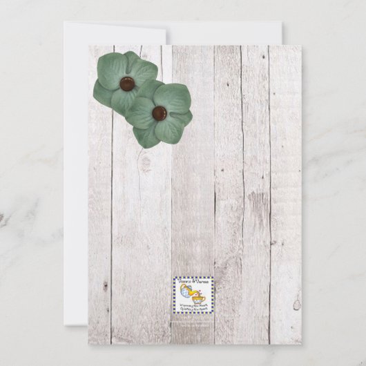 Whitewash Aquamarin Bat Mitzvah Einladung (Rückseite)