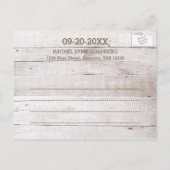 Whitewash Aquamarin Bat Mitzvah Save the Date Ankündigungspostkarte (Rückseite)