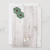 Whitewash Aquamarin Housewärming Einladung (Rückseite)