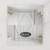 Whitewash Bauernhof Minimalistische Platzkarte (Außenseite Aufgefaltet)